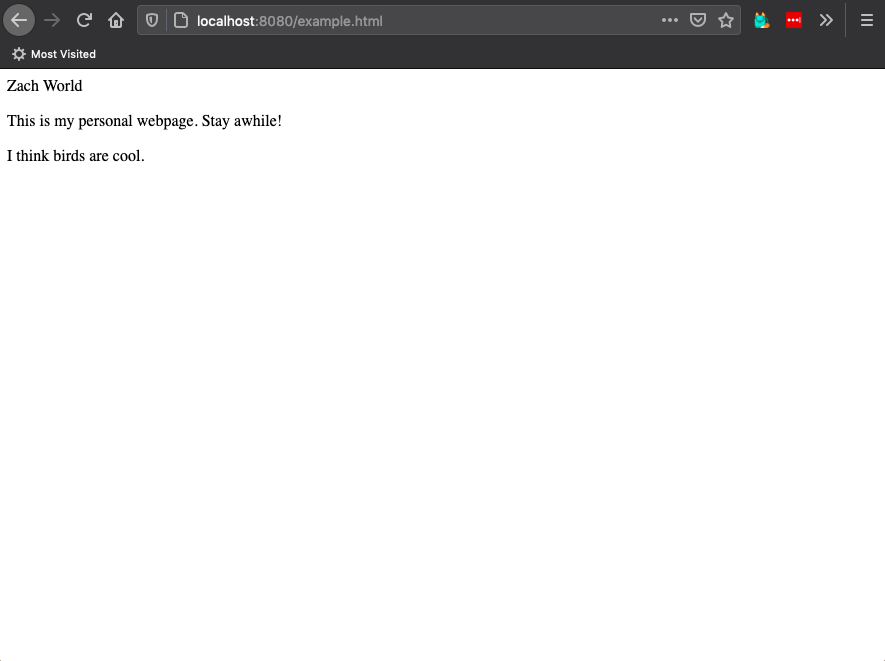 browser displaying each line as its own paragraph